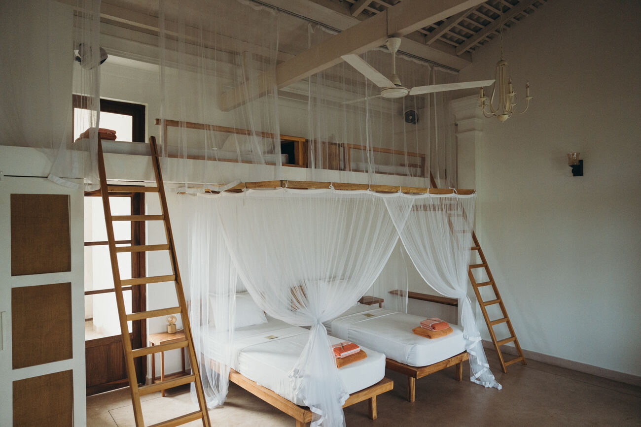 Shared room at the lake at Lanka Yoga