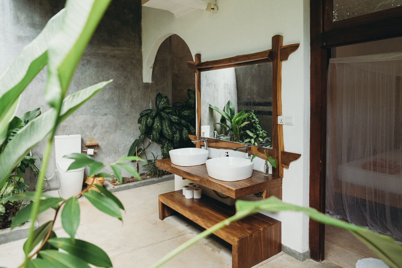 Shared room at the garden at Lanka Yoga