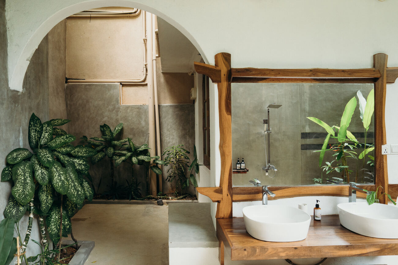 Shared room at the garden at Lanka Yoga