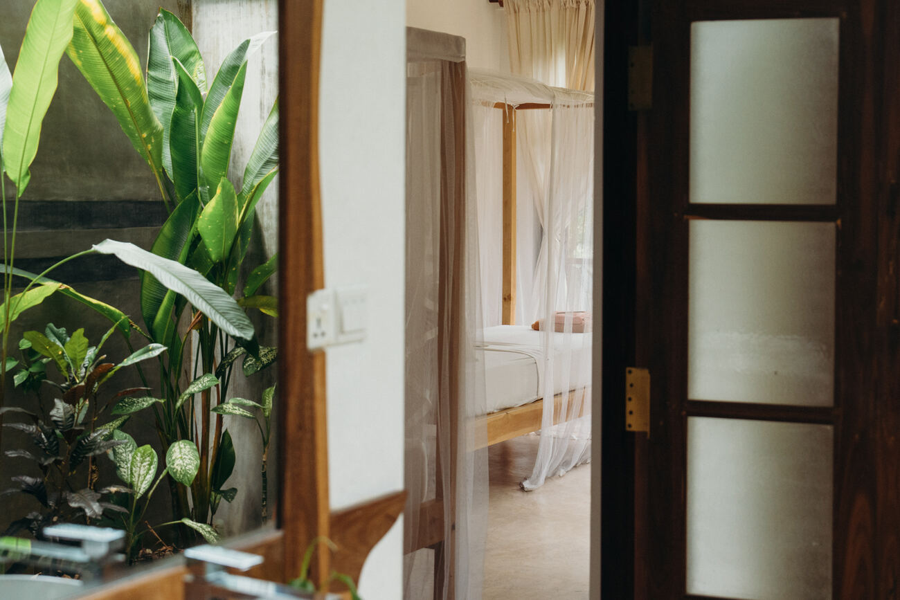 Shared room at the garden at Lanka Yoga